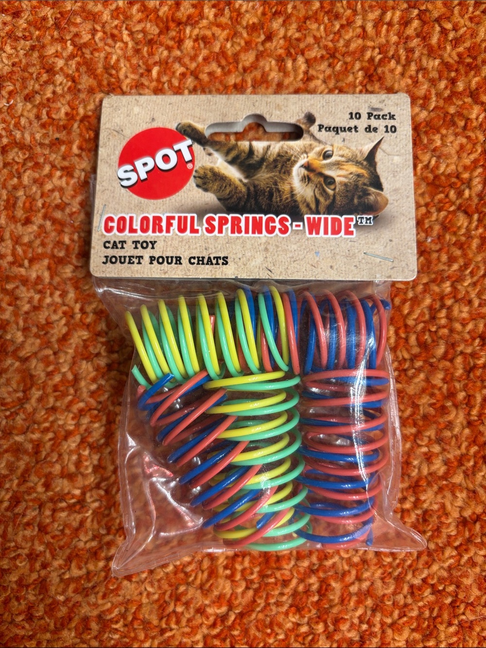 Colorful Springs Wide Cat Toy - Multicolor (10 Pack)